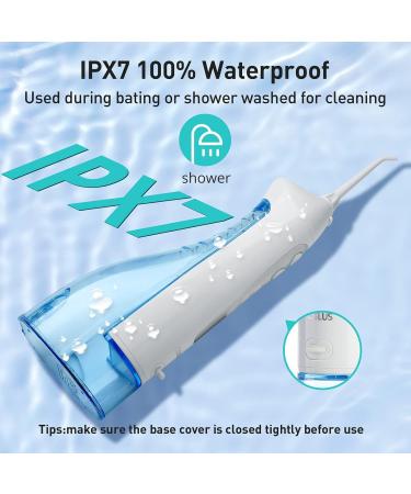 COSLUS Water Dental Flosser Teeth Pick - Portable Cordless Oral Irrigator | Rechargeable Travel Irrigation Cleaner - 300ML, IPX7 Waterproof, Anti-White | Teeth Cleaning Flossing Machine - Buy Online on GoSupps.com