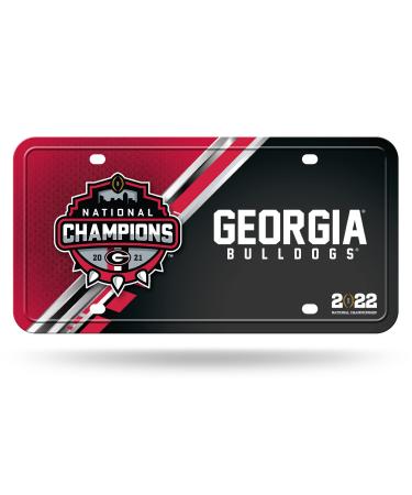 Rico Industries NCAA Georgia Bulldogs 2021-22 CFP National Champions Metal Auto Tag