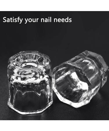 Hioph 10pcs Dappen Dish for Acrylic Nails - Acrylic Glass Jar for Nail Art Manicure Care - Buy Online on GoSupps.com