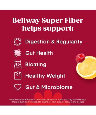 Bellway Super Fiber Powder + Fruit, Sugar Free Organic Psyllium Husk Powder Fiber Supplement for Regularity, Bloating Relief & Digestive Health, Plant-Based, Raspberry Lemon (50 Servings) - Buy Online on GoSupps.com