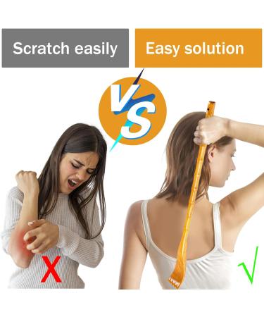 Back Scratchers 2Pcs - 19in Smooth Manual Bamboo Back Scratch for Itching Relief | Ideal for Adults Men & Women - Buy Online on GoSupps.com