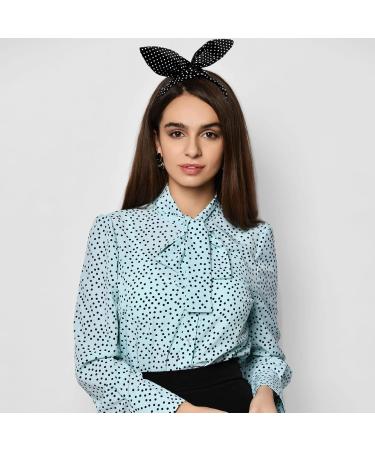 Retro White Polka Dot Bandana Headband for Women & Girls | Stylish Hair Accessories - Buy Online on GoSupps.com