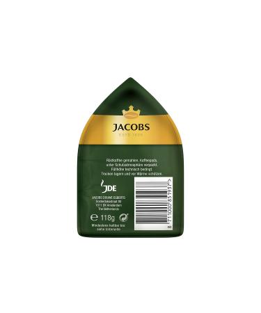 Jacobs Crema Strong Coffee Pads - 90 Senseo Compatible Utz-Certified 5-Pack (5 x 18 Drinks 118g) - Buy Online on GoSupps.com