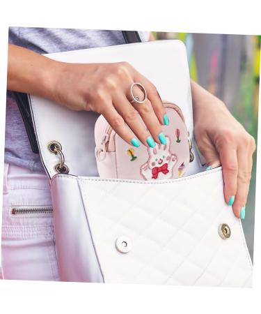 DOITOOL Pink Reusable Menstrual Bag Organizer - Washable Period Holder for Women - Small Bear Pouch for Tampons and Pads - Portable Travel Makeup and Nursing Organizer - 1 Count - Buy Online on GoSupps.com