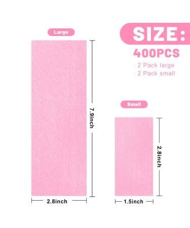 Whaline 400 Pink Non-Woven Wax Strips for Body & Facial Hair Removal - Men & Women - Arms, Legs, Underarm, Eyebrow, Bikini - Small & Large Sizes - (No Wax Included) - Buy Online on GoSupps.com