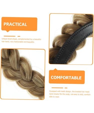Hair Bands Wig Headbands Hair Ties Hair Accessory for Women Braided Headband Braided Hair Women Headdress Hair Braid Headband Women Hairpiece Headband for Women Girl Plastic 22t - Buy Online on GoSupps.com