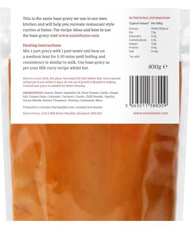Base Gravy for Curry | 3 x 400g Packs | Make British Indian Restaurant (BIR) Style Curries at Home | East At Home - Buy Online on GoSupps.com