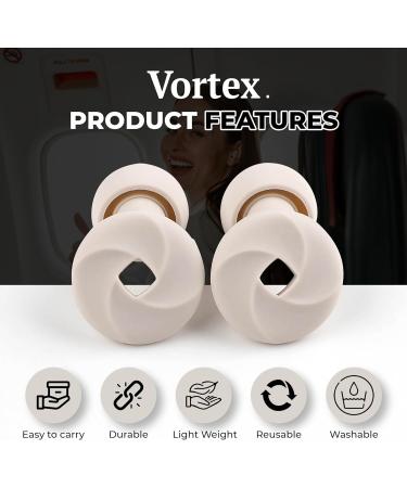 Vortex. Ear Plugs for Sleep Reusable Silicone Hearing Protection Noise Reduction for Sleeping 8 Ear Tips in XS/S/M/L 33db Noise Cancelling for Snoring Flights Concerts and Noise Sensitivity Cream - Buy Online on GoSupps.com