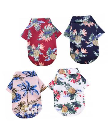 NUSITOU 4 pieces pet shirt hawaii shirts for girls summer dog clothing xs dog clothing dog t-shirts for medium-sized dogs dog shirts dog clothing for summer l As shown