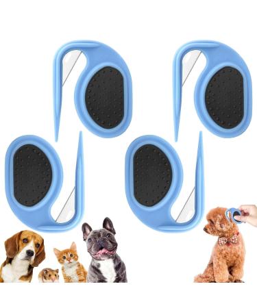 Pulunto Dog Comb Set - 4 Pieces Blue | Fur Care Open Knots & Trimmer for Pets & Puppies - Buy Online on GoSupps.com