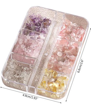 FEIlei 6 Grids Nail Jewelry Zircon Nail Art Rhinestones Decors Crystals Diamond Gems - Buy Online on GoSupps.com