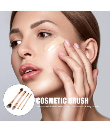 4pcs Portable Dual-ended Makeup Brushes Set | Pro Soft Bristles Cosmetics Powder Blush Kit (T-04-026) - Buy Online on GoSupps.com