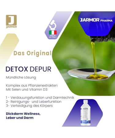 Detox Depur Syrup 500ml | Liver & Intestine Support | Vegan & Gluten-Free | J.ArMOR Pharma - Buy Online on GoSupps.com