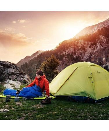 Lightweight 3 Season Sleeping Bag for Kids & Adults - 5-20 Degree Microfiber Fill - Ideal for Backpacking, Hiking, Camping - Includes Compression Sack - Single, Blue - Buy Online on GoSupps.com