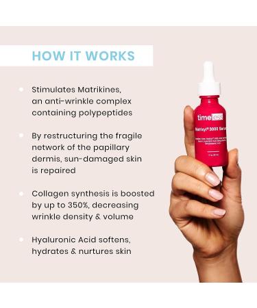 Timeless Skin Care Matrixyl 3000 Serum - Hydrating Fragrance-Free Face Serum with Hyaluronic Acid - 1 oz for Youthful Skin - Buy Online on GoSupps.com