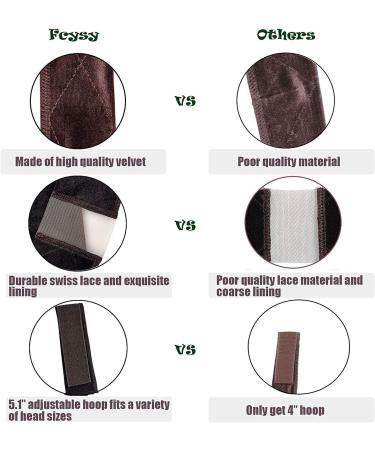 KUOU 2-Pack Velvet Wig Handles - Non-Slip Comfortable Adjustable Headbands for Secure Wig Wear - Buy Online on GoSupps.com