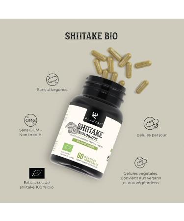 Organic Shiitake * Plantae * 60 Vegetable Capsules * Strengthens the Immune System * 50% Polysaccharides + 15% Beta Glucans * - Buy Online on GoSupps.com