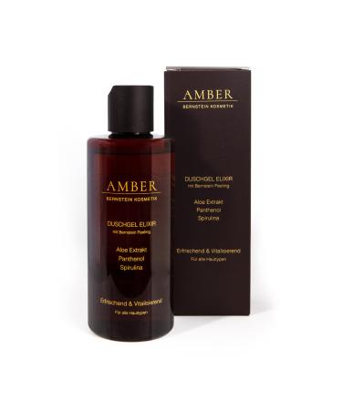 Amber Shower Gel Elixir with Amber Exfoliation Aloe Extract Panthenol and Spirulina 250 ml Refreshing and Revitalising for All Skin Types