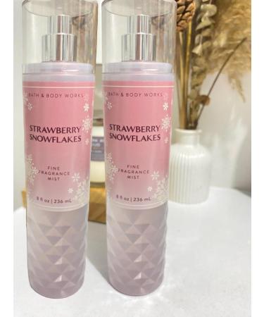 Bath & Body Works Strawberry Snowflakes Fine Fragrance Body Mist Gift Set 8 oz Pack Lot of 2 (Strawberry Snowflakes) 8 Fl Oz (Pack of 2) 16 Fl Oz - Buy Online on GoSupps.com