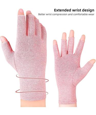 Compression Arthritis Gloves Relieve Pain from Rheumatoid Pink Small - Buy Online on GoSupps.com