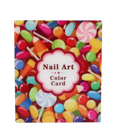 Nail Art Display Book Reusable Durable Rounded Corner Radian Light Weight Nail Color Card Book for Professional Nail Salon