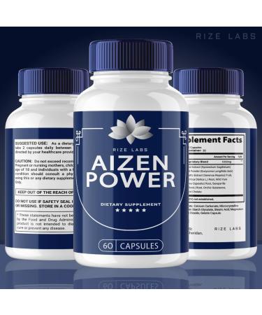 2 Pack Aizen Power for Men - All Natural Male Supplement for Energy & Performance Boost | AizenPower 24 Vitamin Reviews (120 Capsules - Buy Online on GoSupps.com
