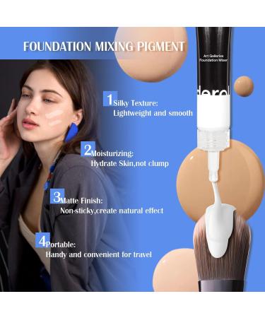  Prreal Liquid foundation pigment blending foundation for customized shade sweat-resistant long-lasting Silky Smooth Liquid light and easy to blend with foundation 0.68 oz (white) - Buy Online on GoSupps.com