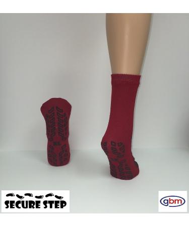Secure Step Double-Sided Tread Non Slip Safety Socks 6 Pairs - 3X-Large Red - Buy Online on GoSupps.com