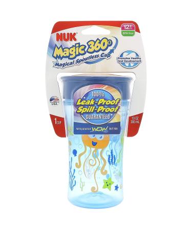 NUK Magic 360 Spoutless Cup 12+ Months | 10 oz Boy's Cup â€“ Leak-Proof & Easy Grip - Buy Online on GoSupps.com