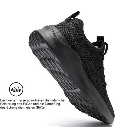 Langfeuu Women's Sneakers - Lightweight Breathable Sports & Running Shoes - Outdoor Tennis & Walking Shoes - Slip-Resistant Black - Size 40 EU - Buy Online on GoSupps.com