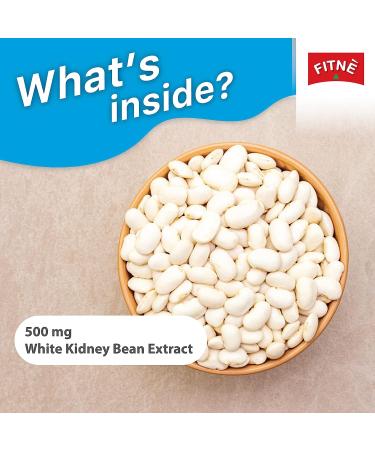 FITNE White Kidney Bean Extract Powder 500mg - Balances Blood Sugar, Reduces Fat Absorption, Promotes Calorie Burning - 10 Sticks - Buy Online on GoSupps.com