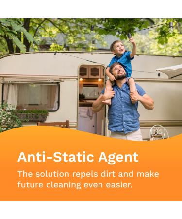 LeisureTime Concentrated Wash/Wax/Anti Static Caravan Cleaner 25 Doses - Removes Black Streaks, Dirt, Grime, Winter Algae, Mould, and Mildew - Caravan Accessories/Campervan Accessories UK - Buy Online on GoSupps.com