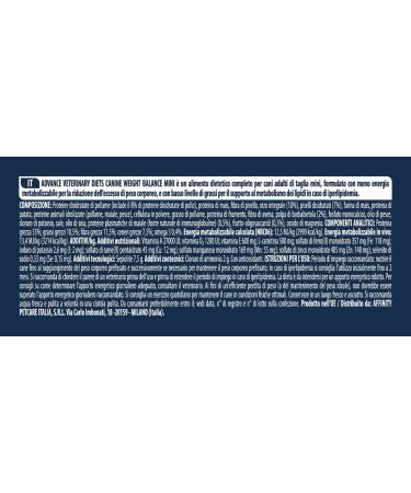 Advance Veterinary Diets Weight Balance Mini Dog Food for Overweight Dogs 3kg - Buy Online on GoSupps.com