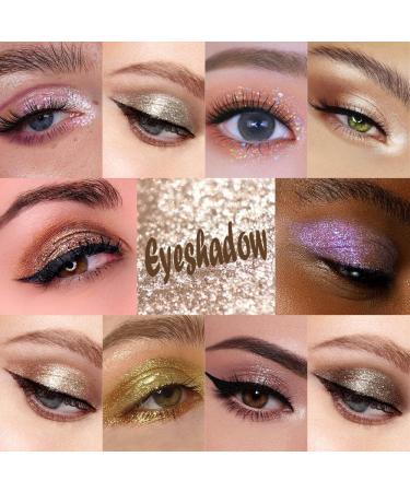 10Pcs Waterproof Glitter Eyeliner Liquid Eyeshadow Sticks Kit - Longwearing Professional Makeup for Eyes - 10 Colorful Shades - Buy Online on GoSupps.com