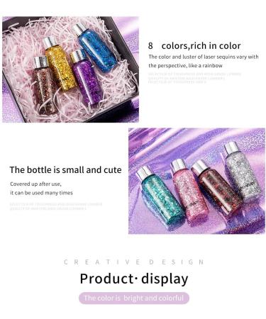 HANDAIYAN 3 Pack Holographic Body Glitter Gel - Mermaid Sequins Chunky Festival Makeup SetB - Buy Online on GoSupps.com