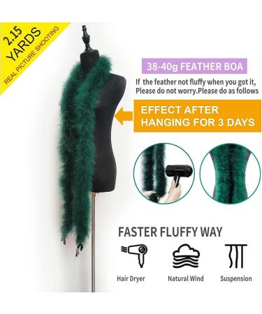 Z JONES 2.15 Yards 40g Blackish Green Marabou Feather Boa for Crafting & Costumes - Buy Online on GoSupps.com