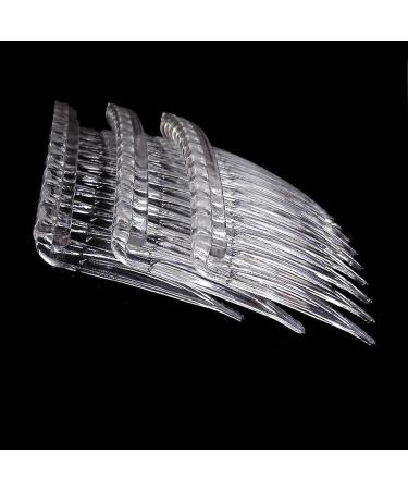 Set of 4 Tort Plain Hair Combs 7cm French Side Combs - White | Strong Hold Hair Clips for Girls & Women - Buy Online on GoSupps.com