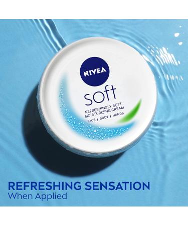 NIVEA Soft Cream 3 Pack - 6.8 Oz Jars - Refreshing Moisturizing Cream for Body, Face, and Hands - Buy Online on GoSupps.com