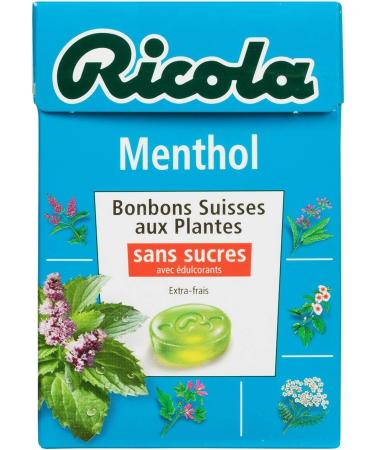 Ricola - Sweets with Swiss Plants - Menthol fragrance - Beneficial and Extra Fresh - Sugar Free - Pack of 20 boxes of 50g - Buy Online on GoSupps.com
