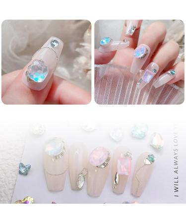 30Pieces Pointed Bottom Nail Rhinestones for Nails Art Decorations Crystal Glass Stone Manicure Nail Decoration Part Nail Decoration Stones Decorative Nail Jewels Nail Art Supplies - Buy Online on GoSupps.com
