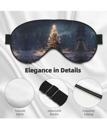 Christmas Tree Snow Sleep Mask - Adjustable Breathable & Fashionable Eye Mask for Ultimate Comfort - Buy Online on GoSupps.com