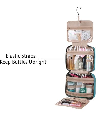 BAGSMART Large Hanging Toiletry Bag | Womens Cosmetic Travel Wash Bag | Lake Blue | Full-Sized Container | - Buy Online on GoSupps.com