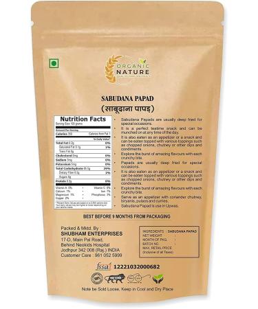 Green Velly ORGANIC NATURE : Homemade Sabudana (Sago) Papad | SABUDANA KHICHIYA (Pack of 400 Gram) - Buy Online on GoSupps.com