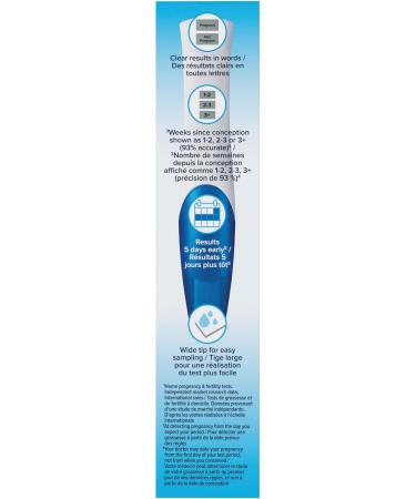 Clearblue Digital Pregnancy Test With Weeks Indicator The Only Test That Tells You How Many Weeks 2 Digital Tests (Pack of 1) 2 count (Pack of 1) - Buy Online on GoSupps.com