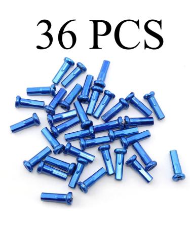 36pcs Blue Carbon Steel Bicycle Spoke Cap Set for 2mm Diameter Spokes | Pro Bamboo Kitchen Mountain Bike Spoke Caps - Buy Online on GoSupps.com