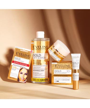 Eveline Cosmetics Gold Lift Expert 3in1 Micellar Liquid - Anti-Wrinkle Formula 500ml | Luxurious Skincare for All Skin Types - Buy Online on GoSupps.com