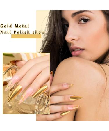 Metal Nail Polish - Mirror Nail Varnish Set - Silver Nail Polish and Gold Nail Varnish - Quick Drying Metallic Effect Nail Art Polish - Metallic Effect Nail Art Polish Non-Peelable - No UV Needed silver and gold - Buy Online on GoSupps.com