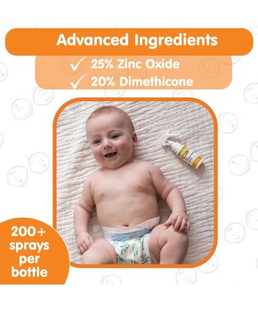 Baby Diaper Rash Cream Spray by Boogie Bottoms  No-Rub Touch Free Application for Sensitive Skin  Over 200 Sprays per Bottle  1.7 oz  Pack of 3 1.7 Ounce (Pack of 3) Diaper Cream Spray - Buy Online on GoSupps.com