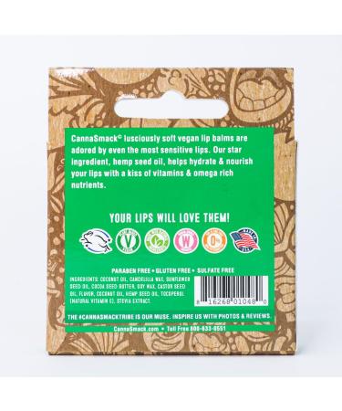 CannaSmack Vegan Hemp Lip Balm - 5 Flavors Included - Soothe Moisturize Hydrate Protect & Nourish Dry Chapped or Irritated Lips - Made with Hemp Seed Oil Natural & Botanical Ingredients - Buy Online on GoSupps.com