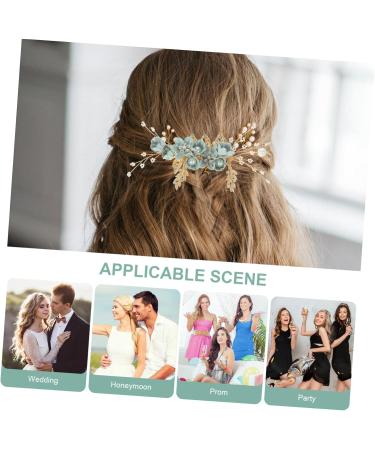 KONTONTY Bridal Hair Comb Hair Accessories for Women Retro Hair Comb Clips Hair Clips Wedding Hair Comb Wedding Combs for Hair for Bride Jewelry Vintage Bridal Hair Jasmine Pearl Mother - Buy Online on GoSupps.com